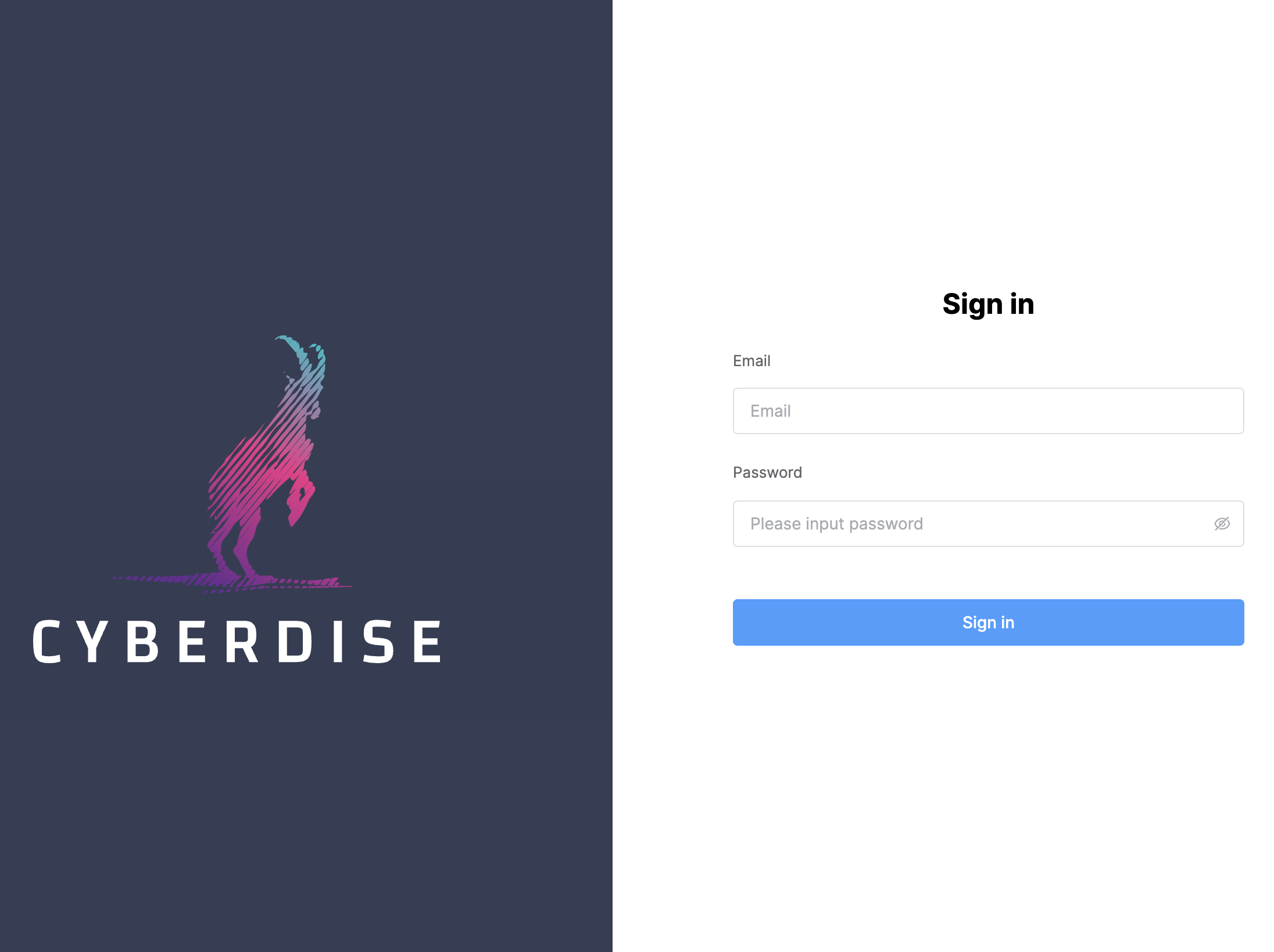 Cyberdise Cybersecurity Awareness Platform ready for production - login