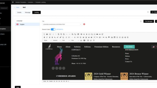 Cyberdise Version V2.6 – Personnalisation, sécurité et gestion des campagnes améliorées